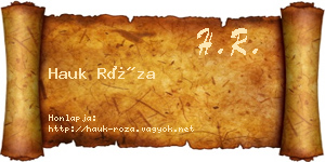 Hauk Róza névjegykártya
